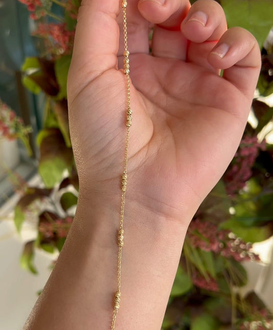Gourmette Lys en Or 18k